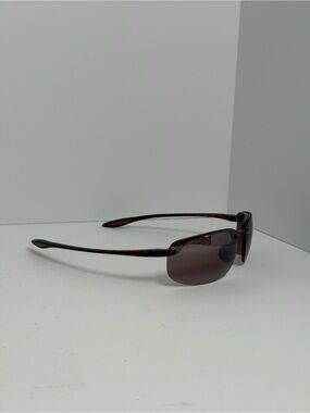 Maui Jim Ho'okipa Polarized Rimless Sunglasses Tortoise Frame and Bronze Lenses